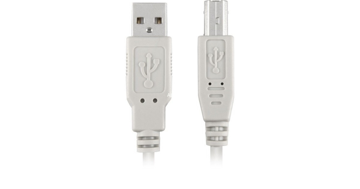 SharkoonUSB-A 2.0 > USB-B kabel  (Grijs, 0,5 meter)