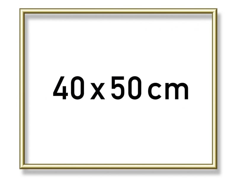 Schipper Zubehör Alurahmen Gold 40 x 50 cm Dezenter Bilderrahmen ohne Glasscheibe