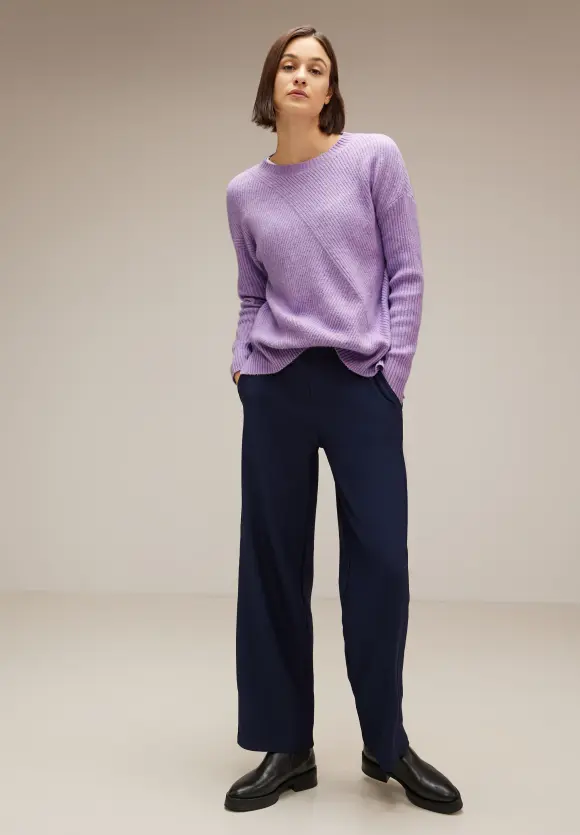 Pullover mit Struktur - soft pure lilac melange