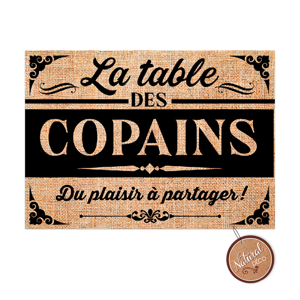 Set de table rectangulaire jute COPAINS 42x30cm