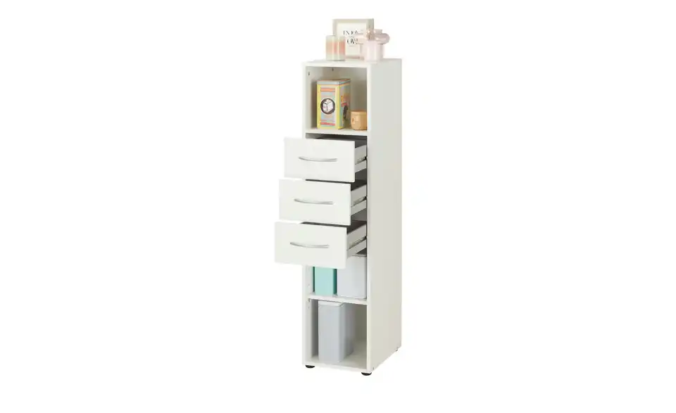 Regal Multischrank-System 30 cm 126 cm Weiß