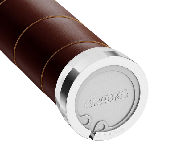 Brooks Slender Brown Læderhåndtag, 130mm