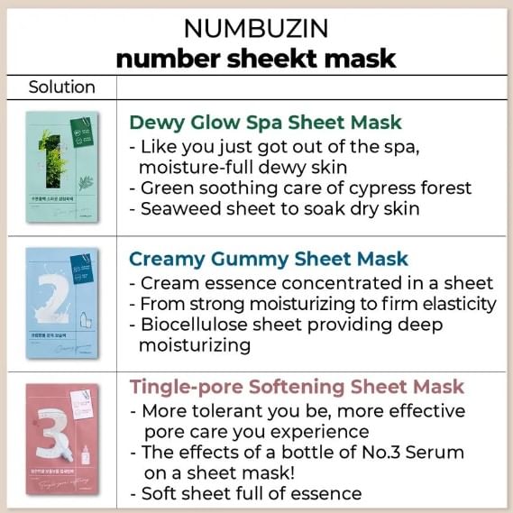 numbuzin - Nr. 1 Dewy Glow Spa Sheet Mask