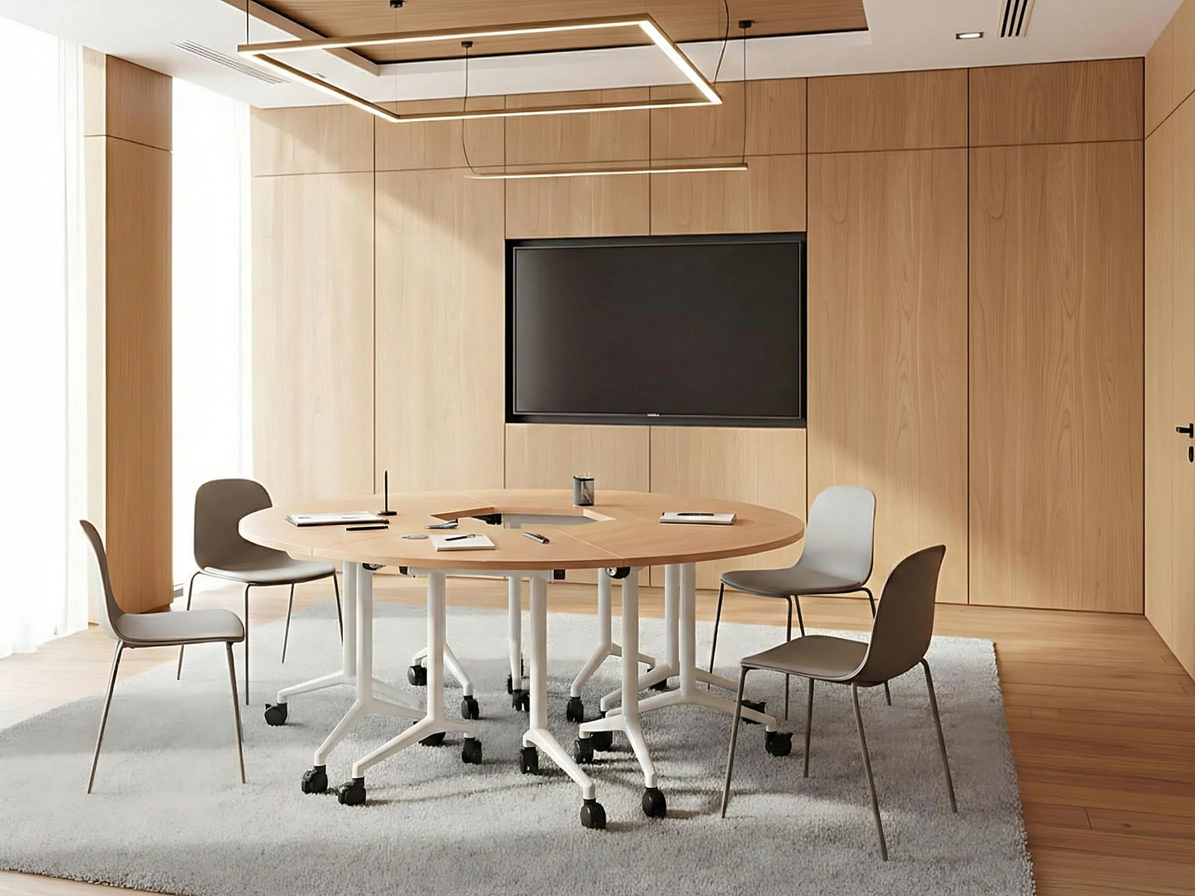 Opvouwbare hoekbureau-module CAVI Bruin 90 cm 64 cm