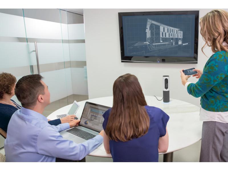 Logitech ConferenceCam Connect USB Full HD 1080P 30 fps Mobile ConferenceCam mit Bluetooth Bluetooth-Freisprecheinrichtung für Mini-Konferenzräume, Home-Office-Büros und die Arbeit unterwegs