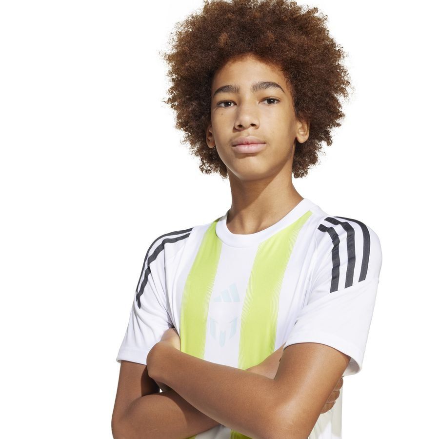 adidas T-shirt d'Entraînement Messi - Blanc/Jaune Enfant