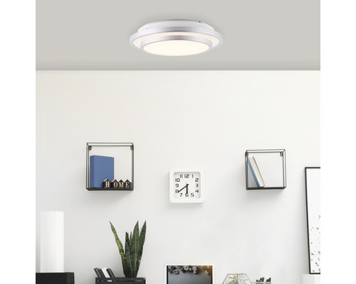 LED plafondlamp 12W 1200 lm 3000K Ø 28 cm Luciano wit/aluminium