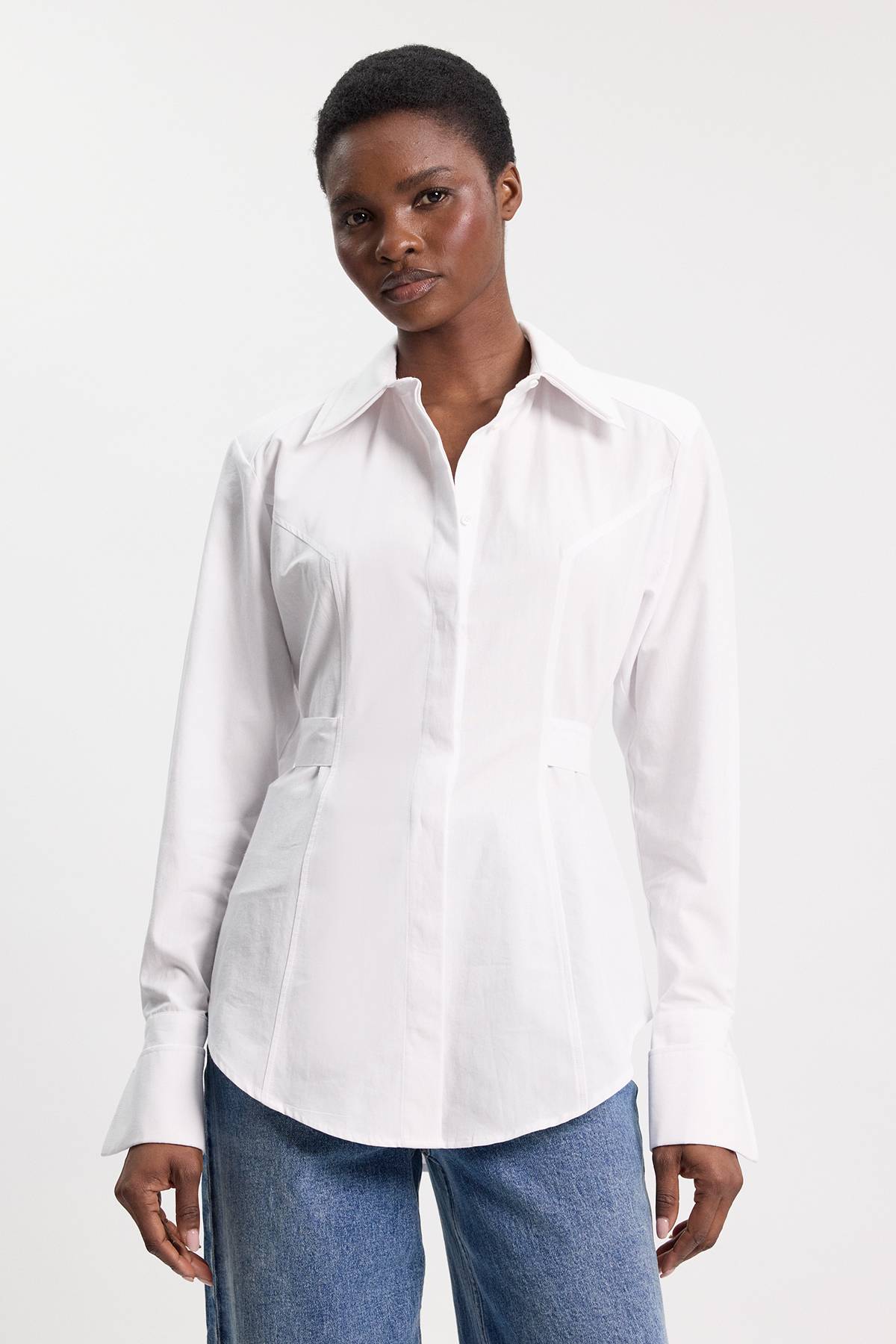 KarenMillen Chemise Ajustée Tissée Boutonnée