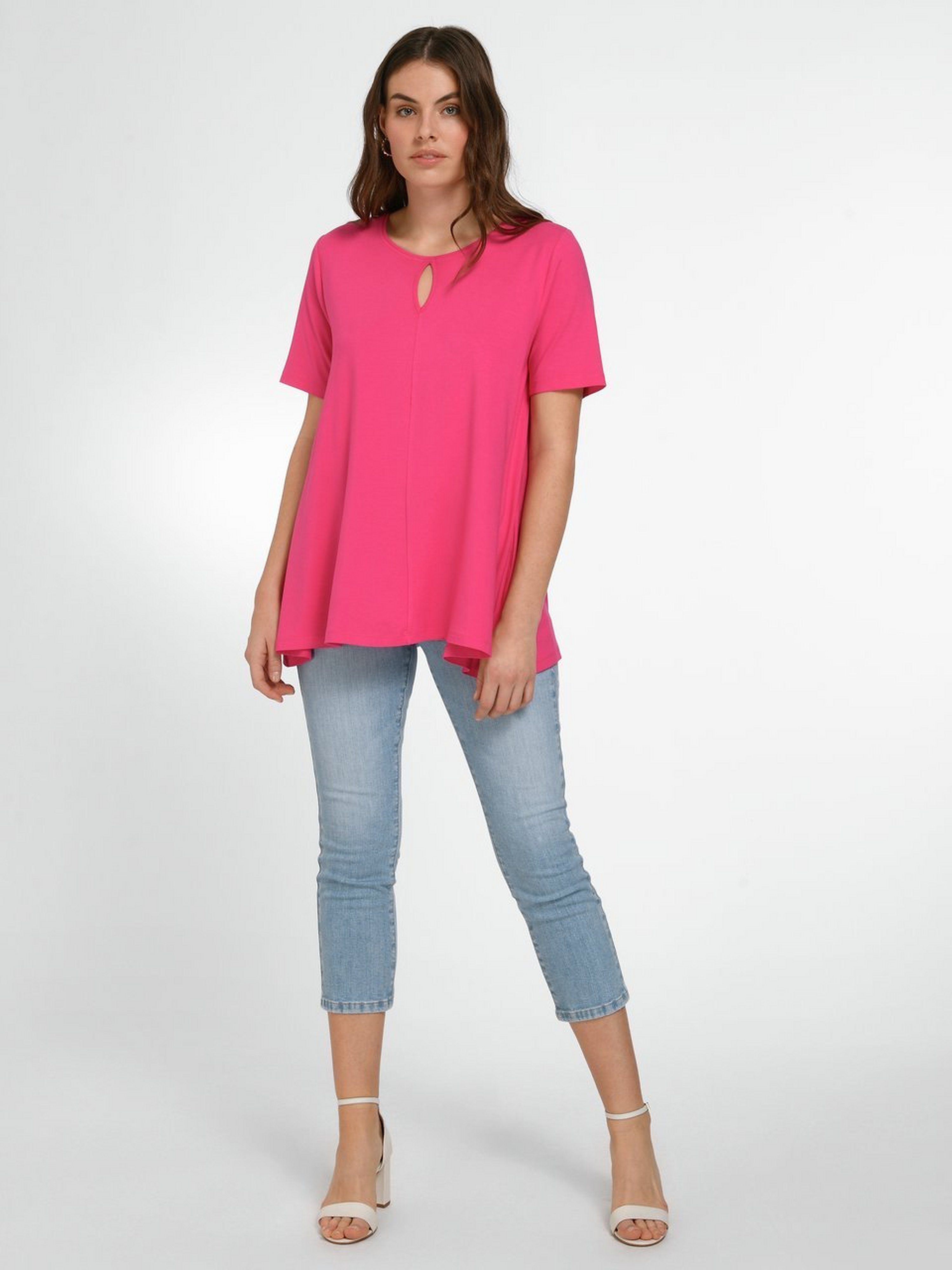 Rundhals-Shirt mit 1/2-Arm