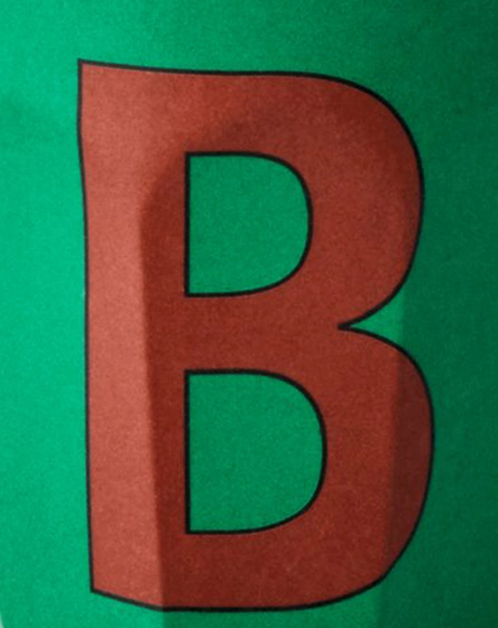 Melamin-Becher LETTER B - MEDIUM in forest green
