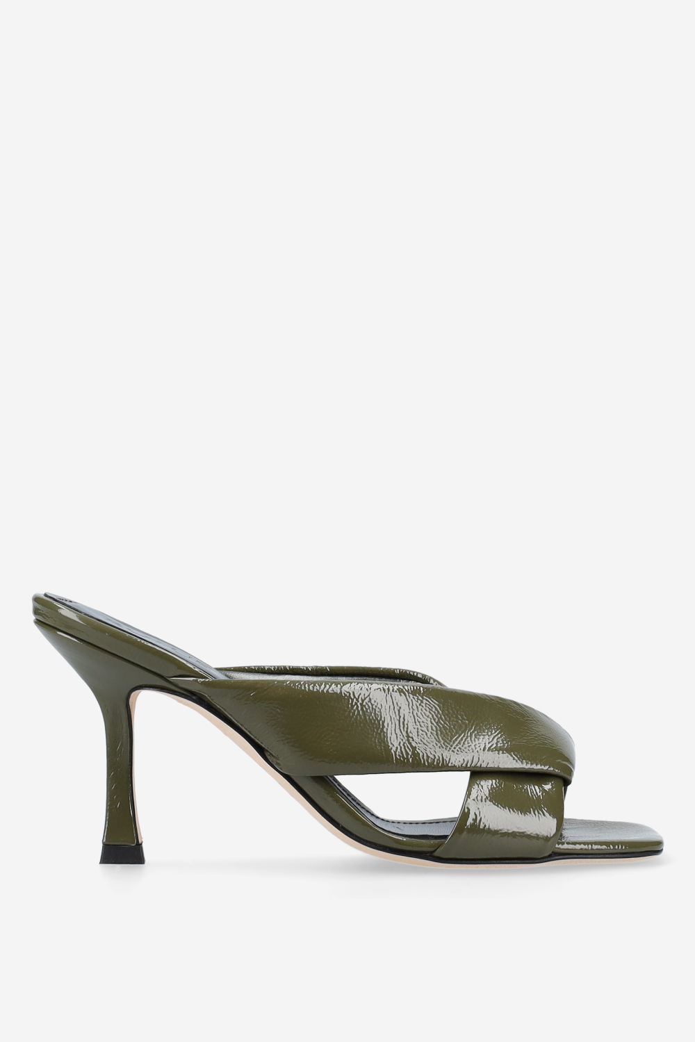 Midnight patent leather sandals