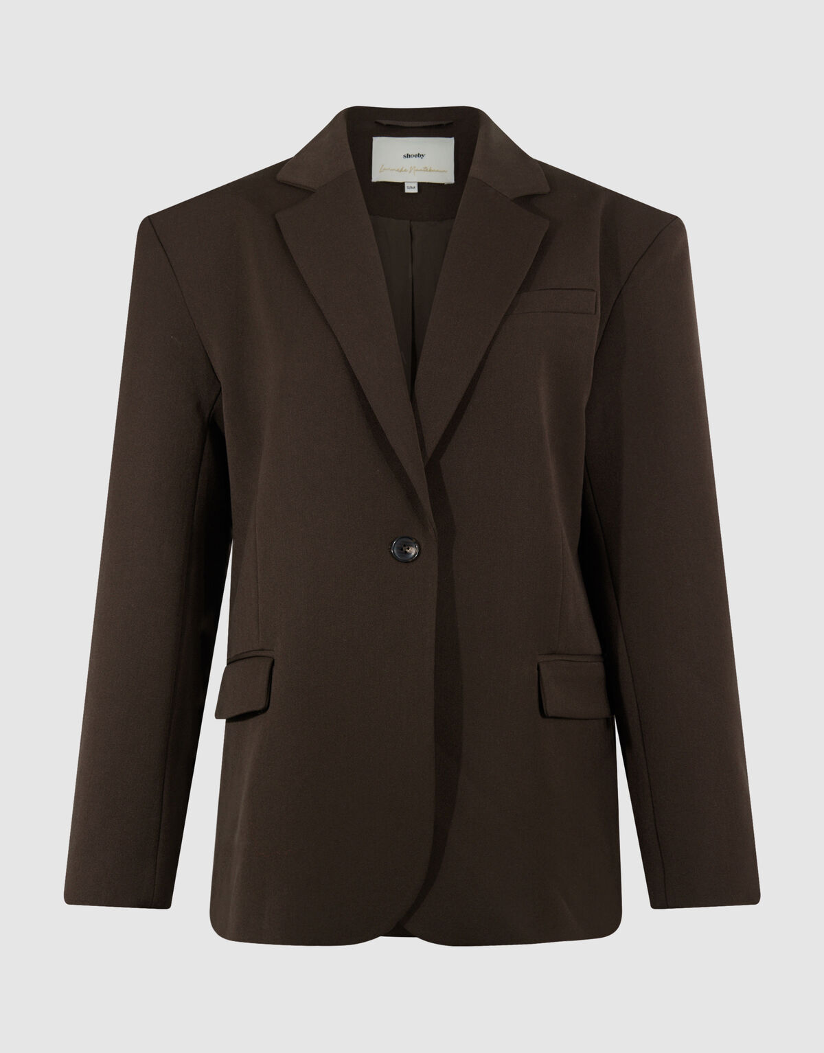 Tapered Blazer Donkerbruin By Lonneke