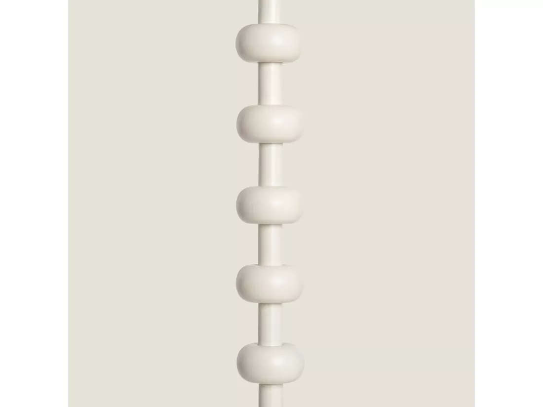 Lampadaire Métal et Lin Aimahar Blanc Gardénia