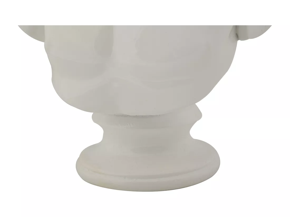 Sculpture élégante de buste blanc représentant un centurion, 18,2x12,8x25 cm - Décoration inspirée de l'art Renaissance
