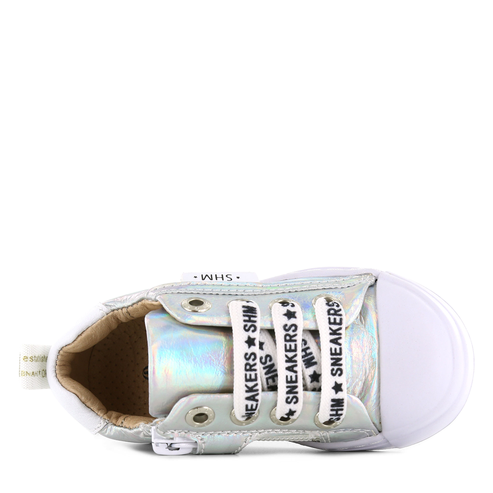 Shoesme metallic zilveren sneaker Leer, Metallic, Microleer | Sale