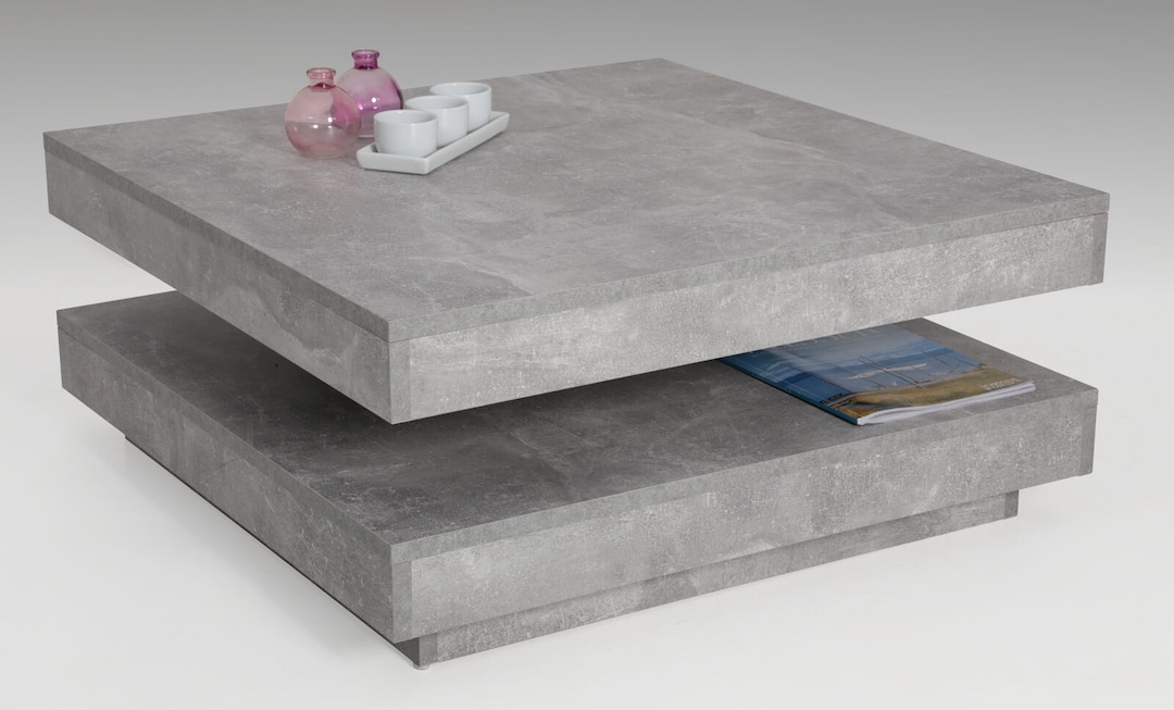 Couchtisch Ben Betonoptik Nachbildung ca. 78 x 34 x 78 cm