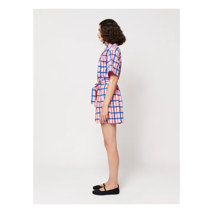 Bobo Choses Combishort Carreaux Coton et Lin - Collection Femme  | Rose