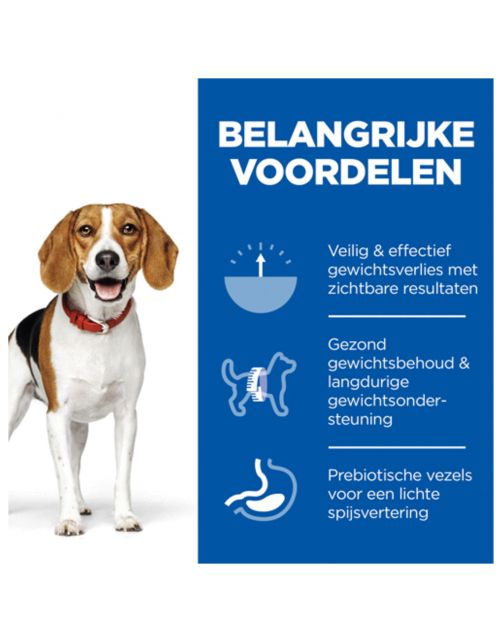 Hill's Canine Blik Adult Perfect Weight - Hondenvoer - Kip Groente 363 g