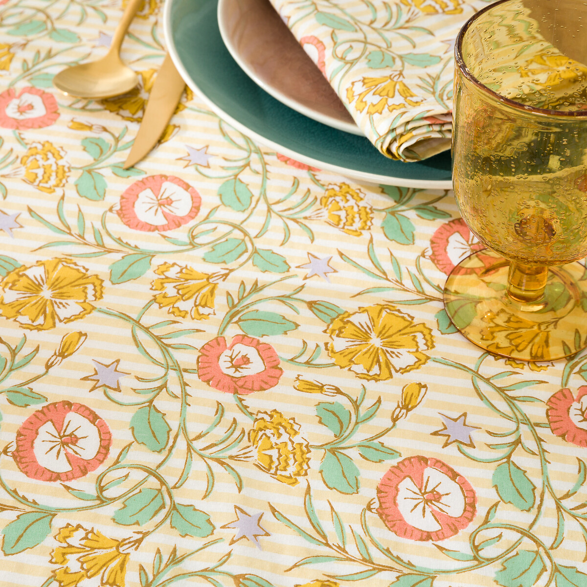 LA REDOUTE INTERIEURS<br>Toalha de mesa estampada em algodão lavado, Cyrille
