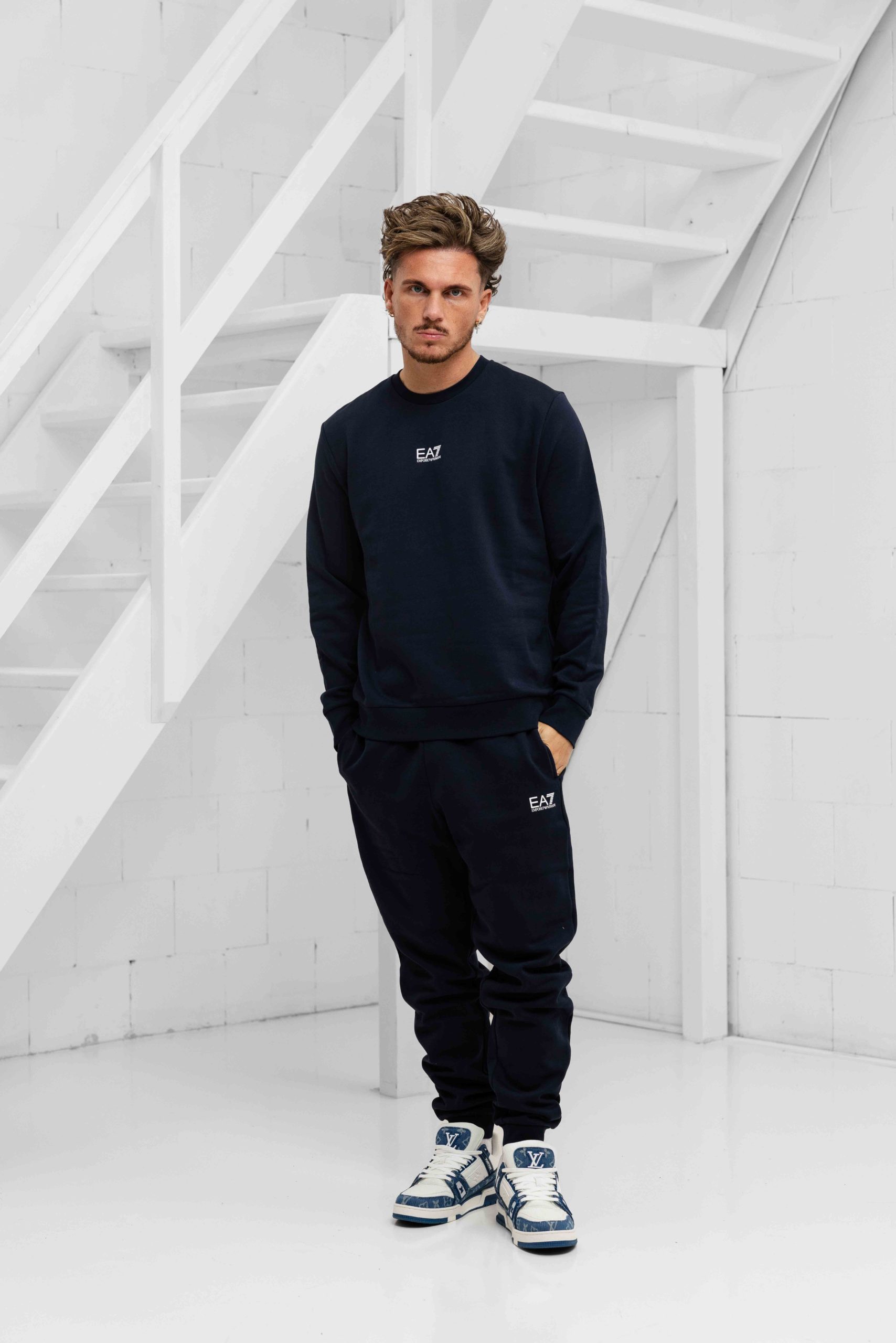 EA7 Emporio Armani 8NPV66 Trainingspak Heren Donkerblauw