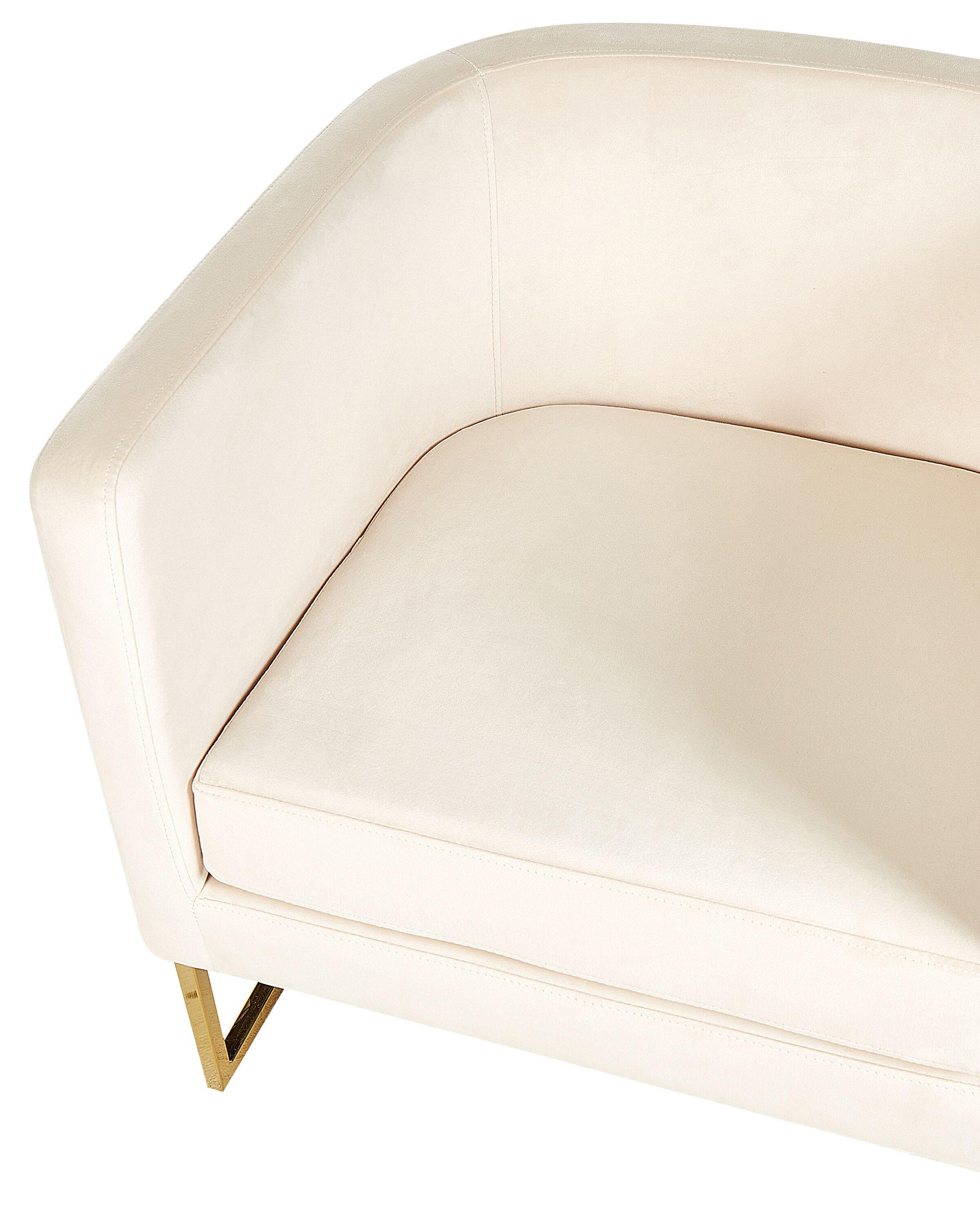 Fauteuil SIRKKA Fluweel Lichtbeige