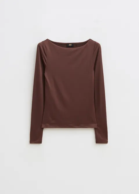 Top met lange mouwen bruin (BRN.D)