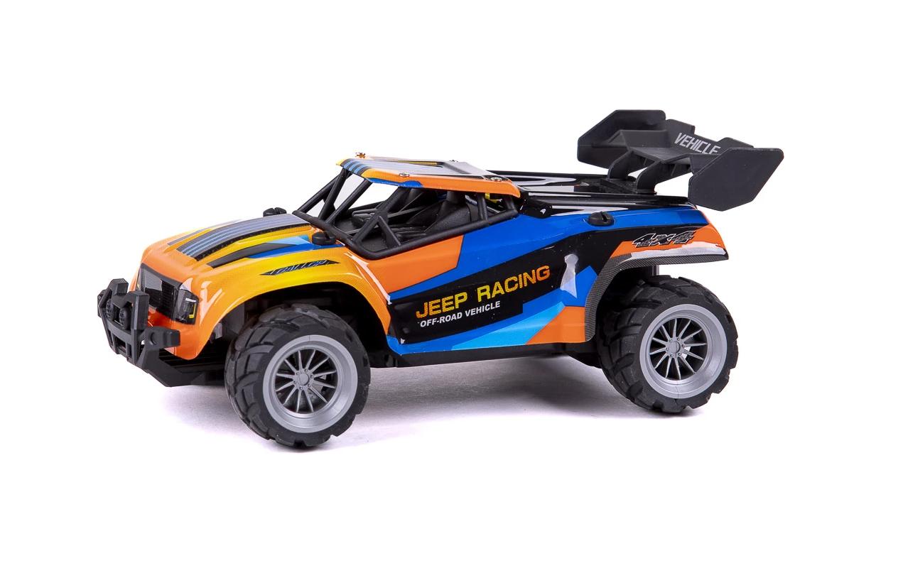 Buggy Jeep Racing Blau/Orange, 1:18Akku-Betriebenes RC Auto für Kinder ab 6 Jahren