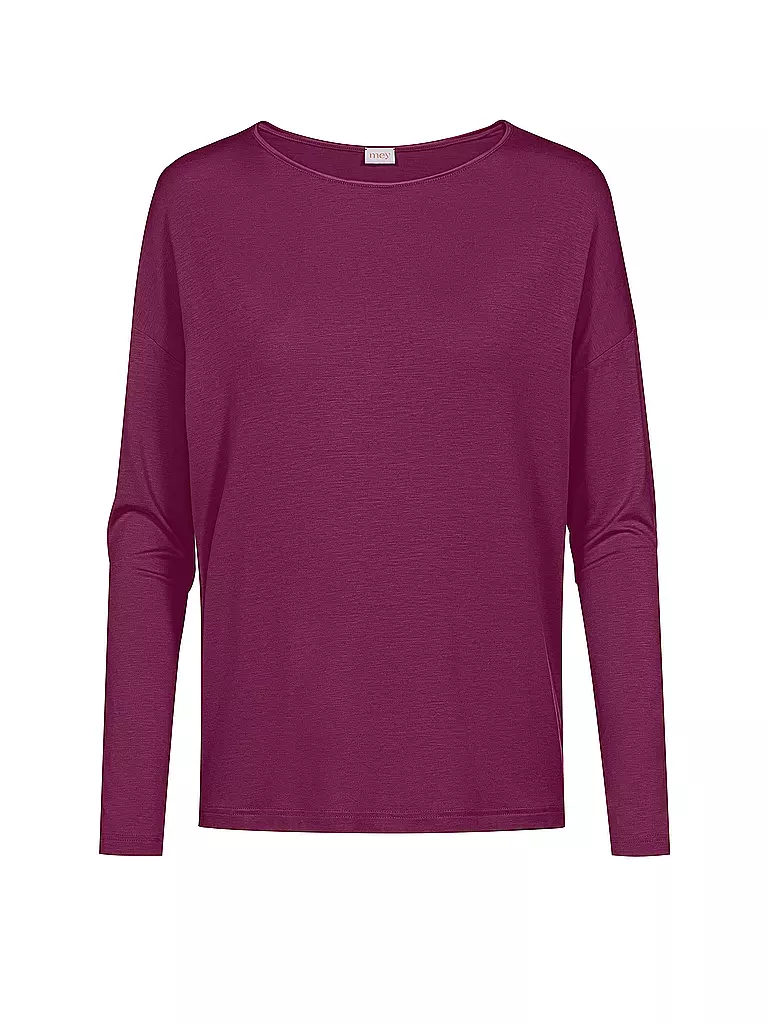 MEY Pyjamashirt PURE CHIC barbados cherry beere
