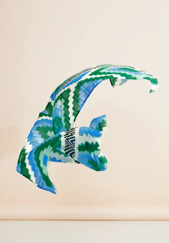 Print Longschal - arty green