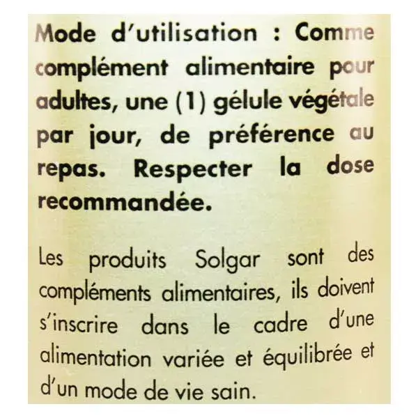 Vitamina B12 cianocobalamina Solgar - 500 mcg, 50 cápsulas vegetais