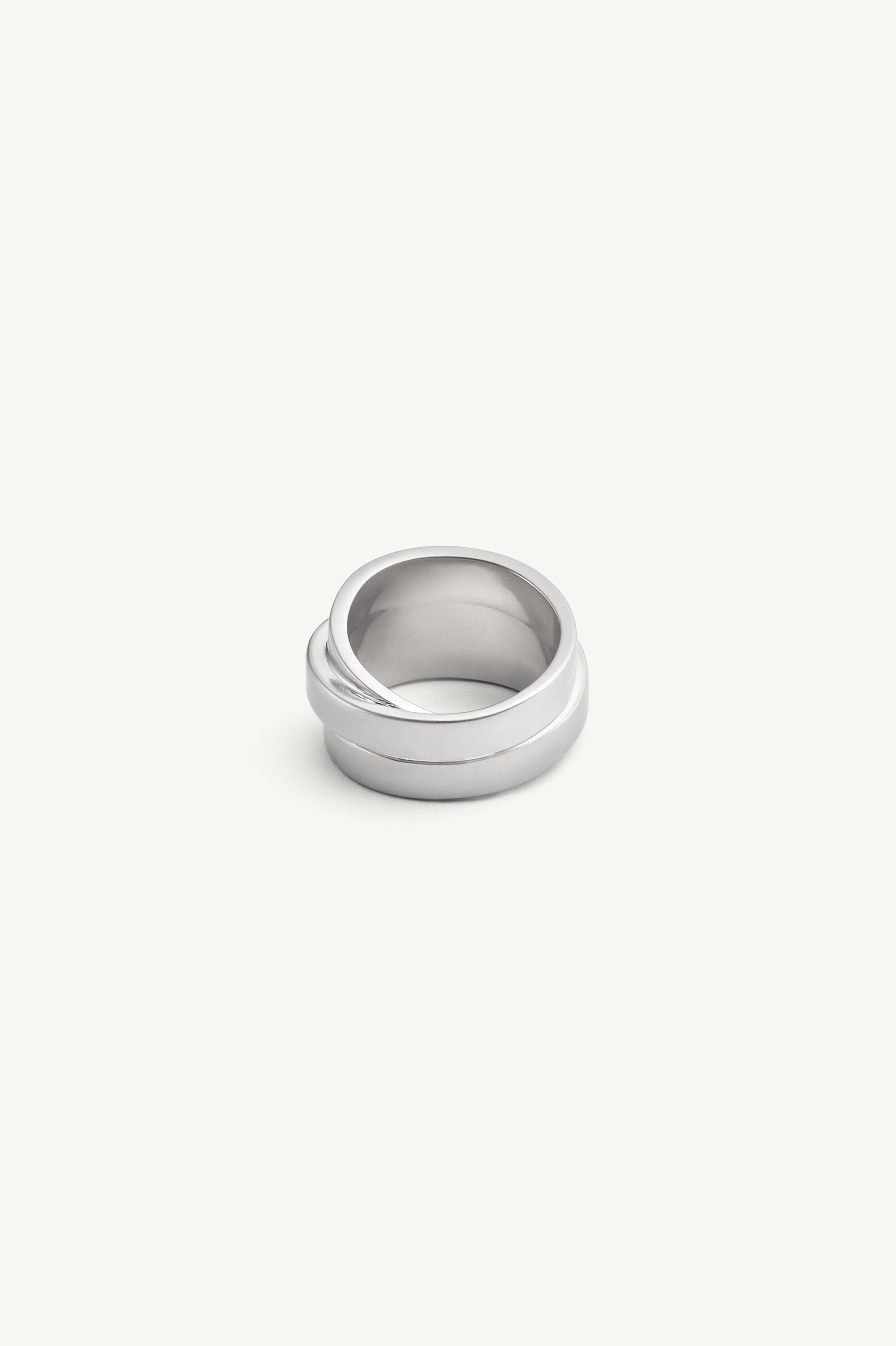 Bague 3 anneaux Numeric signature Polished palladio