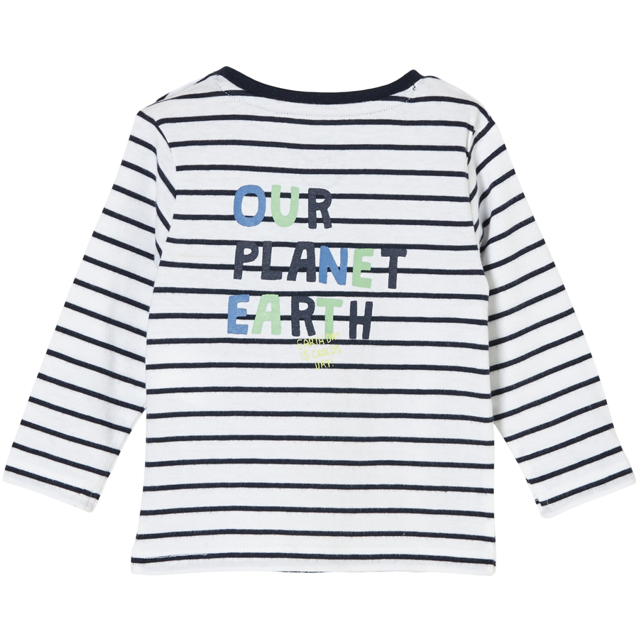 s.Oliver Langarmshirt mit Schriftprint weiß