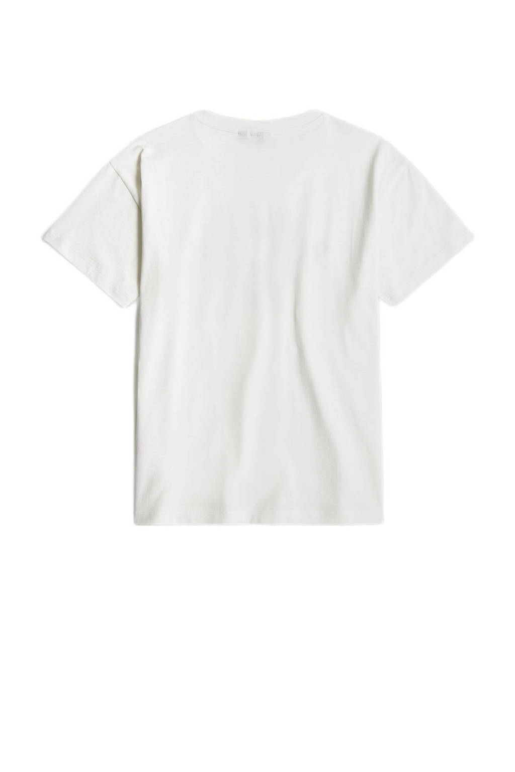 G-STAR T-shirt met logo wit/grijs