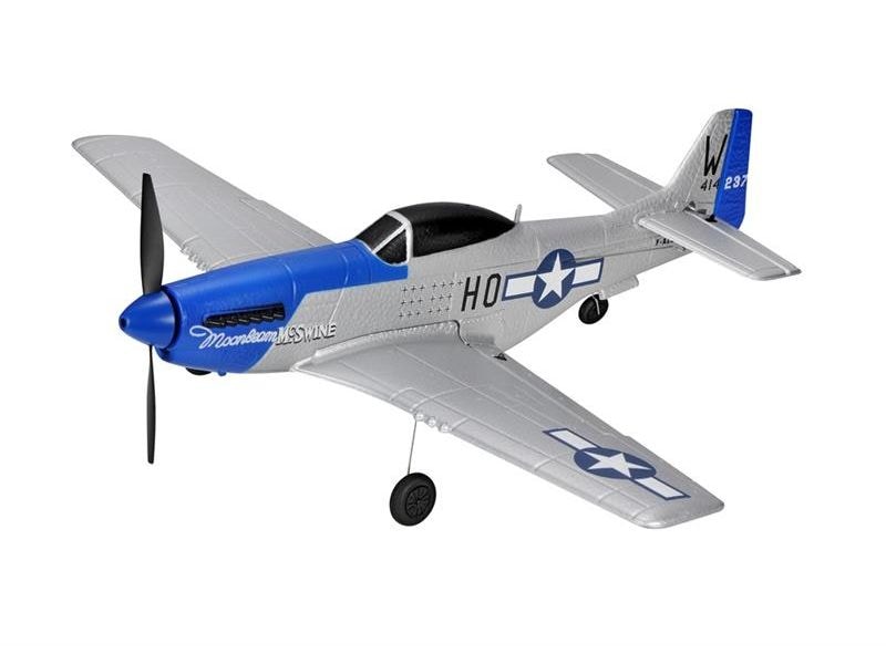 TOP-RC Warbird Mini P51D 450 mm, Blau, RTF Kleines 4-Kanal RC-Flugzeug mit Gyro