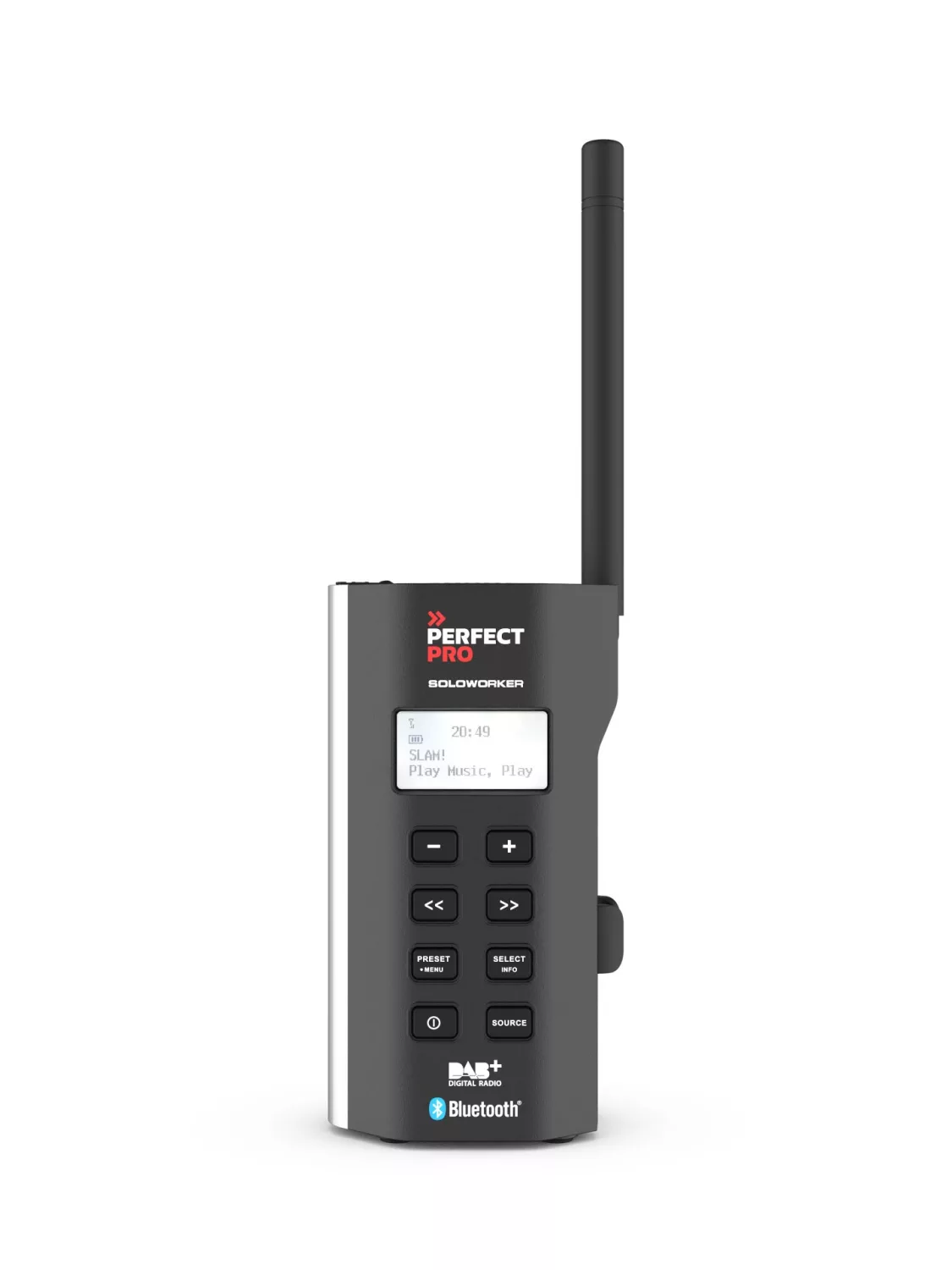 PerfectPro SW3 Soloworker DAB  BT Accu bouwradio - FM RDS - DAB  - bluetooth - aux-in - werkt op netstroom & lithium accu