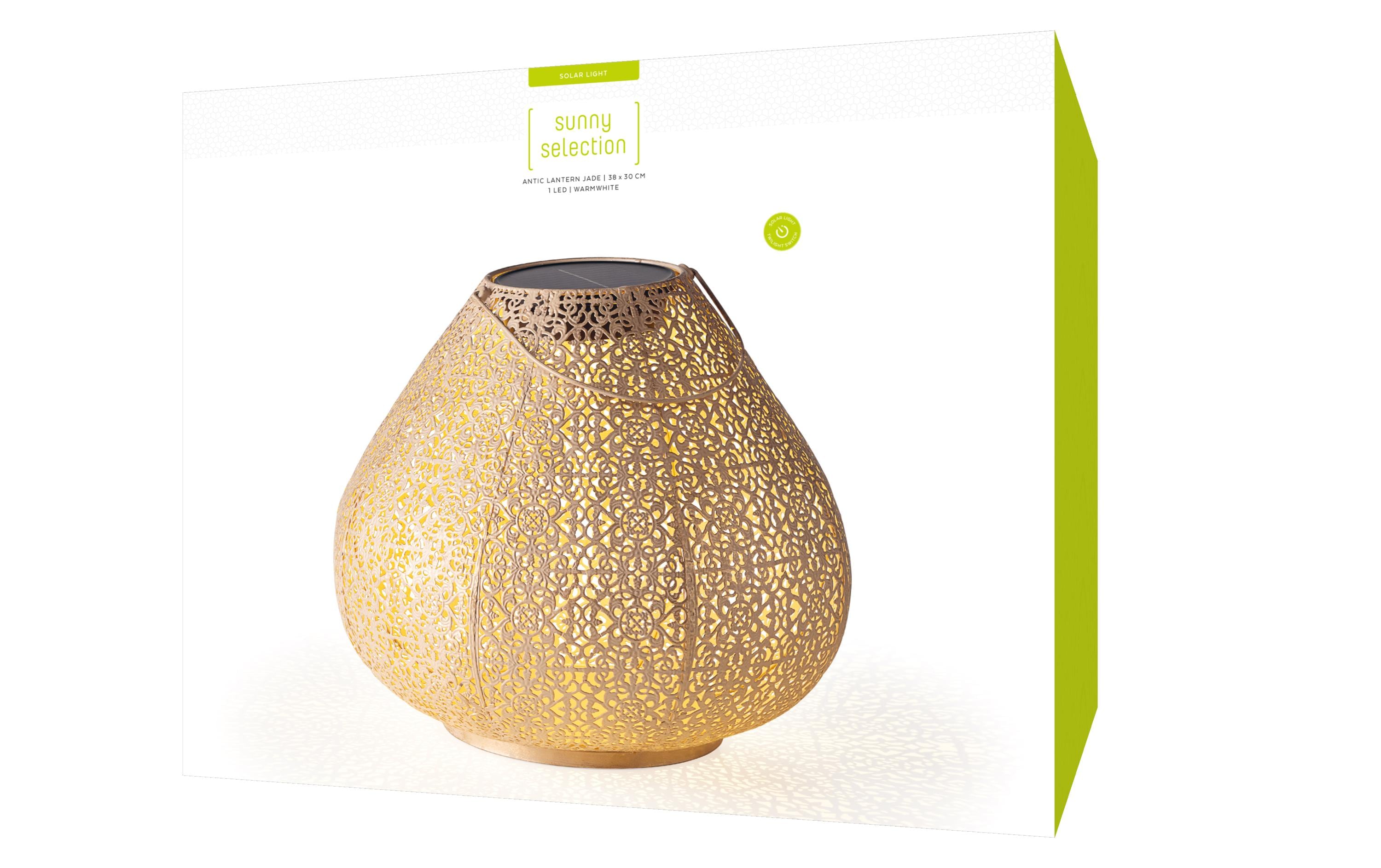 Laterne Solar Antic Lantern Jade L, BeigeSolarleuchte zum Aufstellen