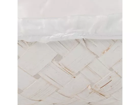 Plateau en bambou doublé blanc 29,5x20x7h