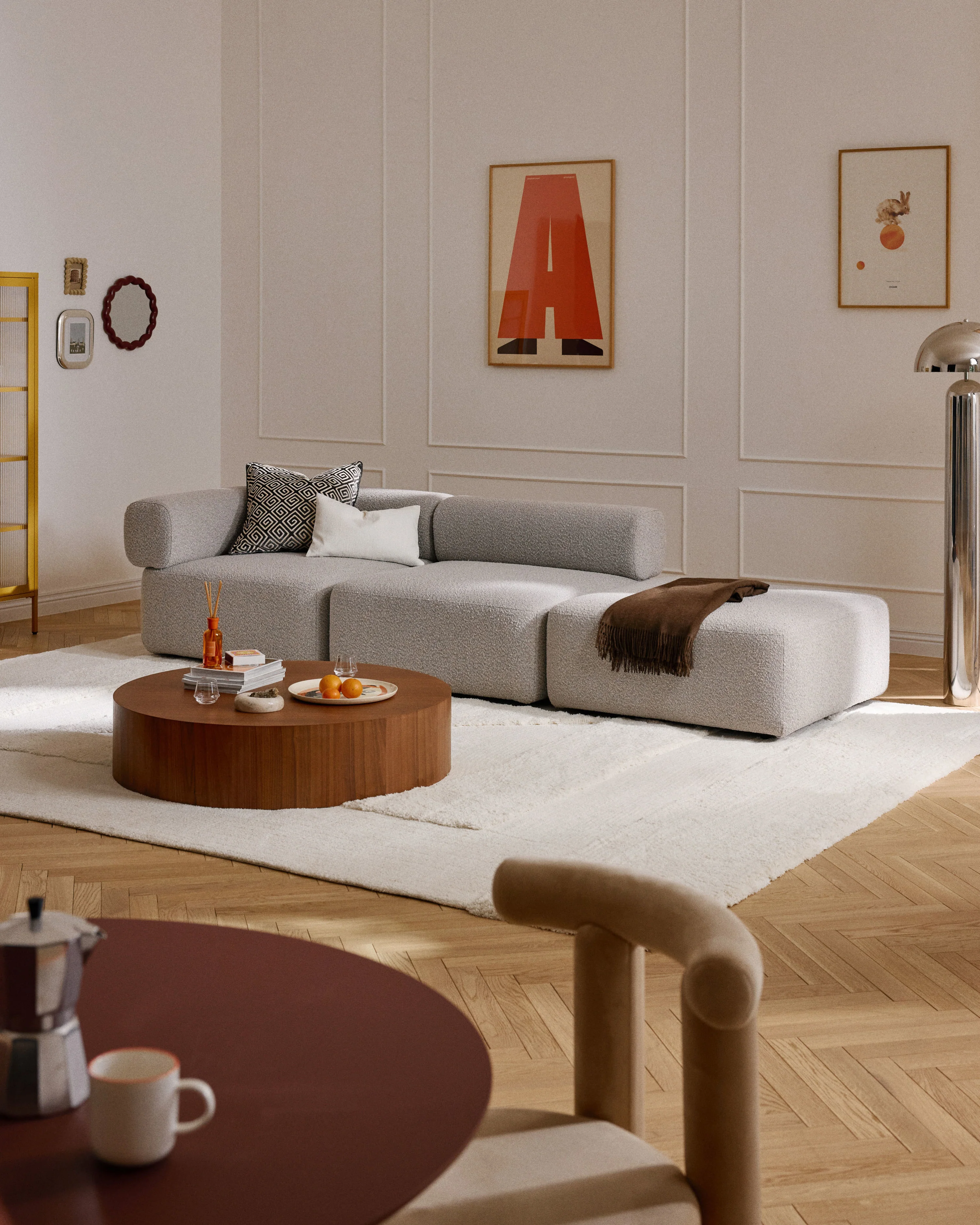Modulaire bouclé poef Anton