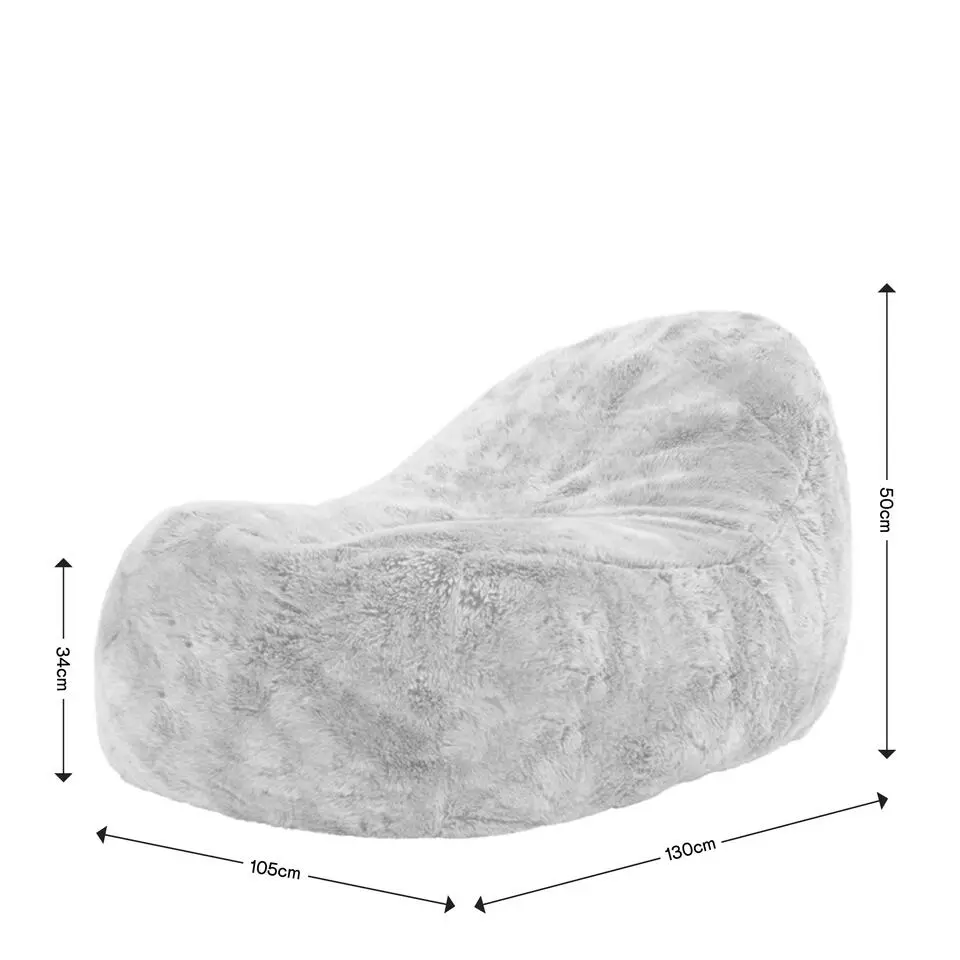 icon Zitzak Lounger Dream - Zitzak van Imitatiebont - Poolwolf