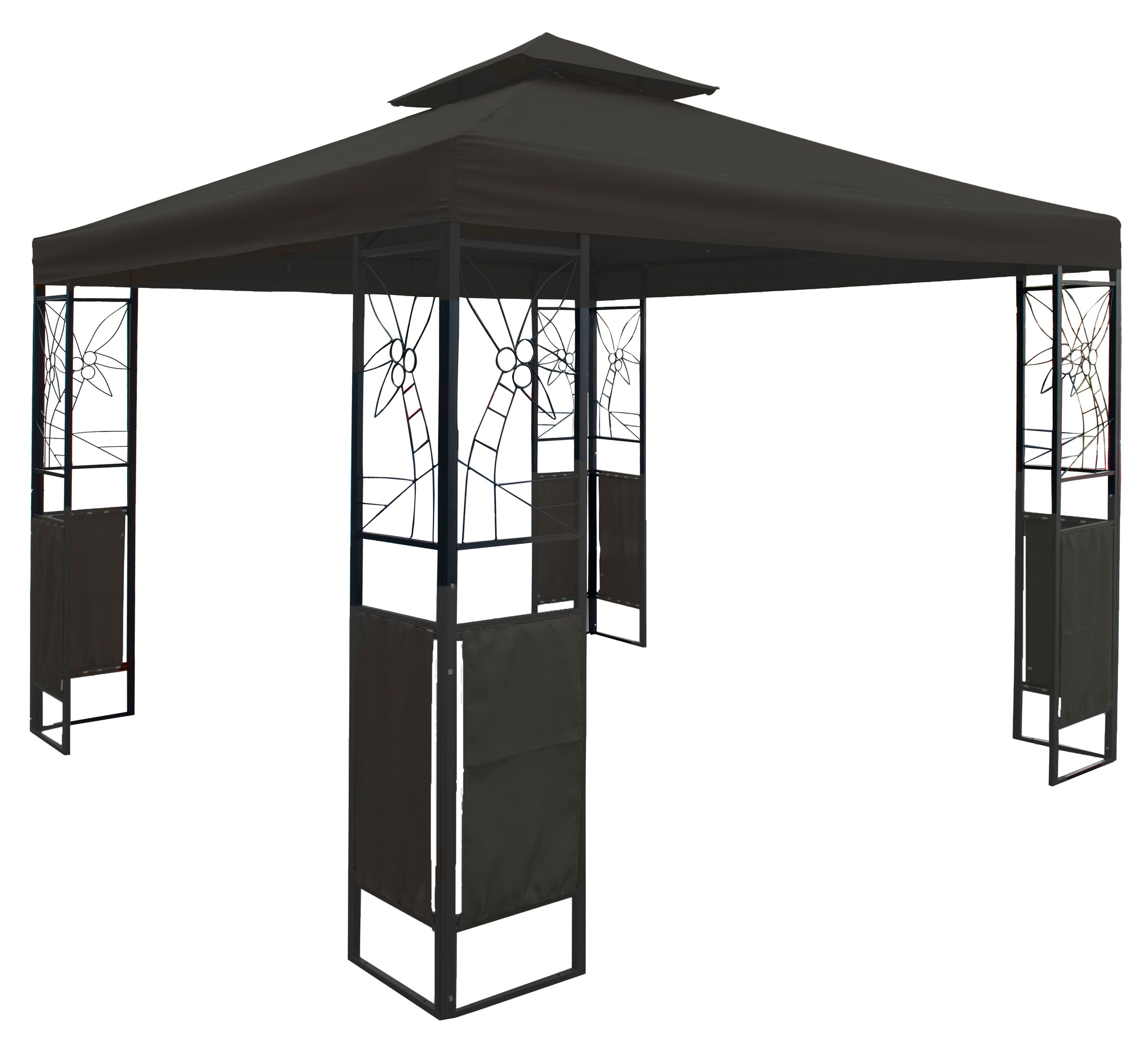 Gartenpavillon HOWEA 3 x 3 m anthrazit