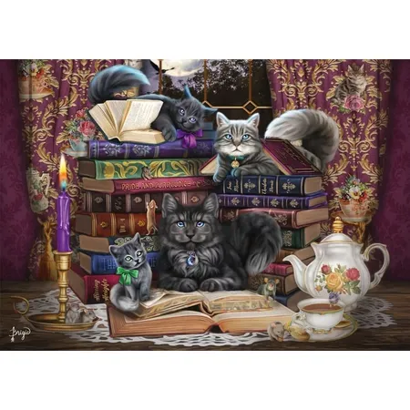 Schmidt Spiele Puzzle - Märchenstunde mit Katzen, 1000 Teile