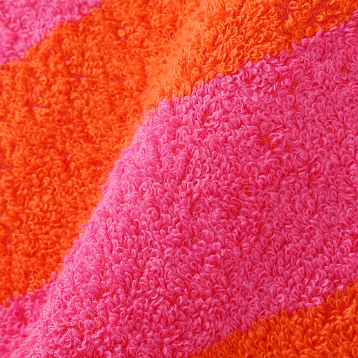 My Home 2 Gästehandtücher mit diagonalen Streifen orange / pink