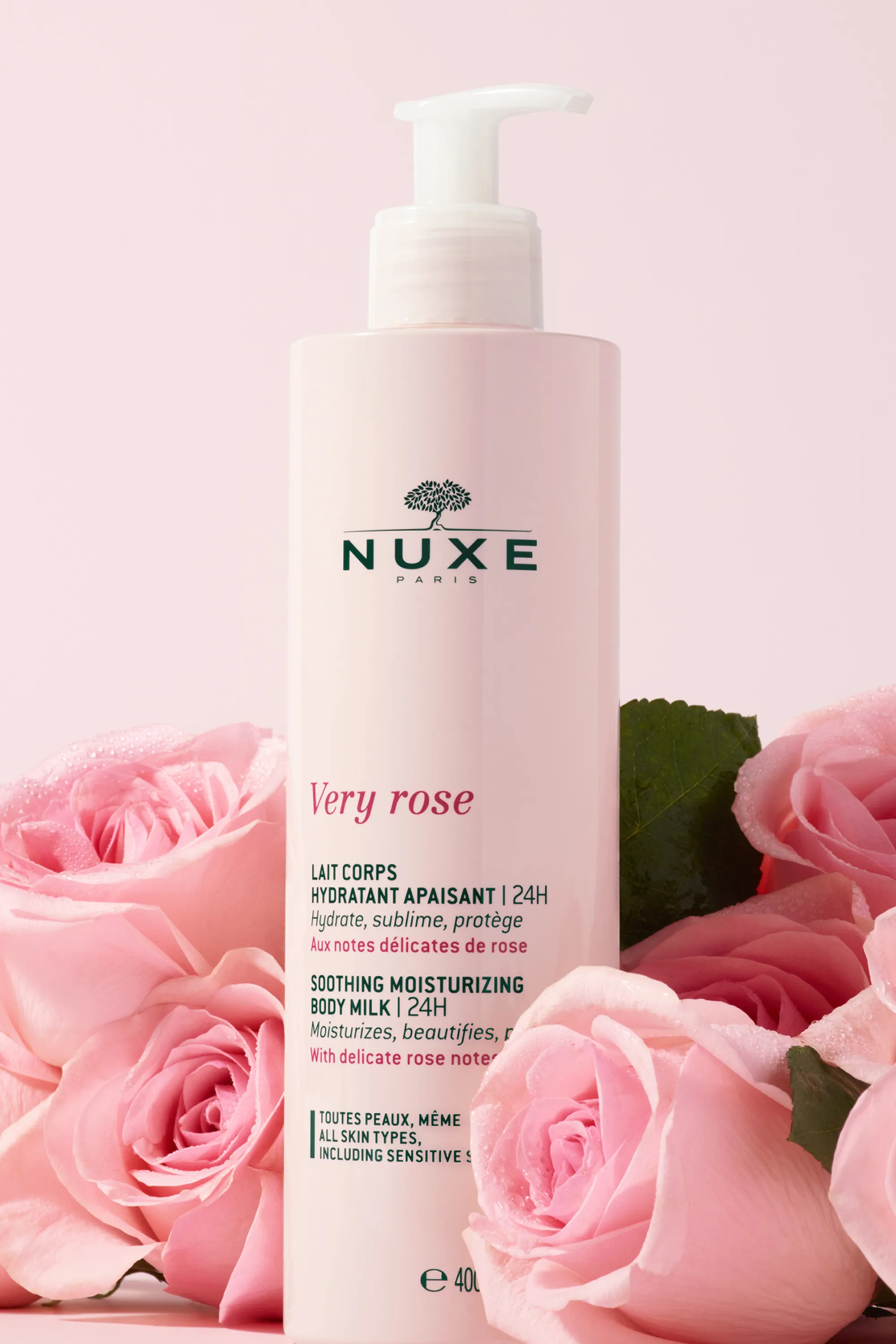 Nuxe Lait corps hydratant apaisant Very Rose-400 ml