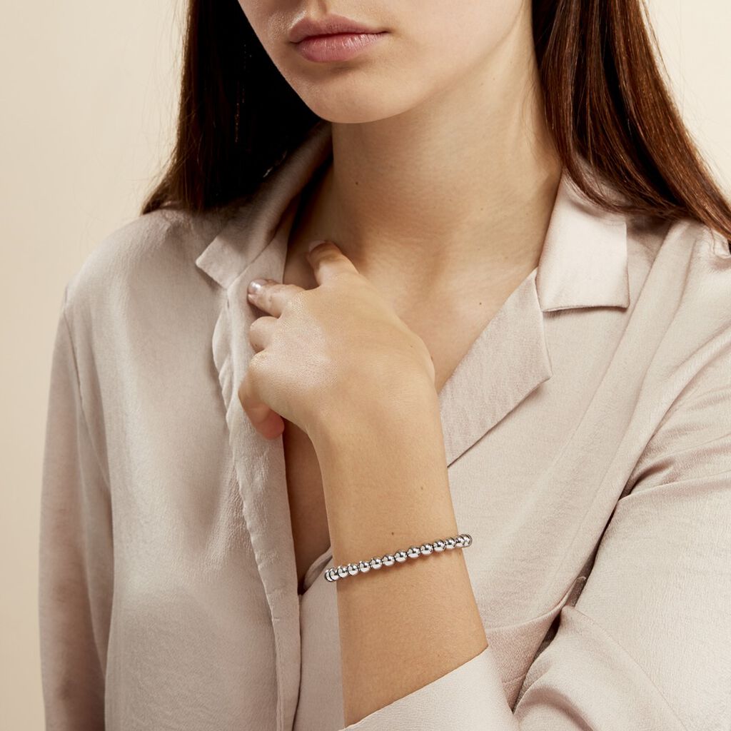 Bracelet Ciska Argent Blanc