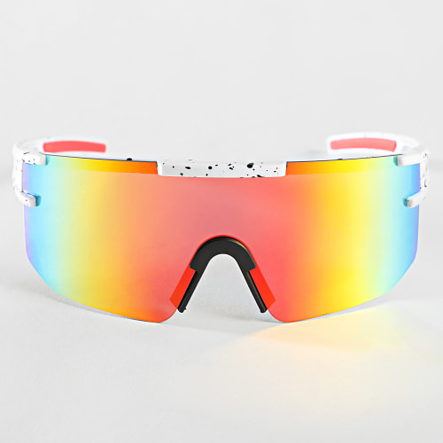 Lunettes De Soleil Blanc Orange Iridescent