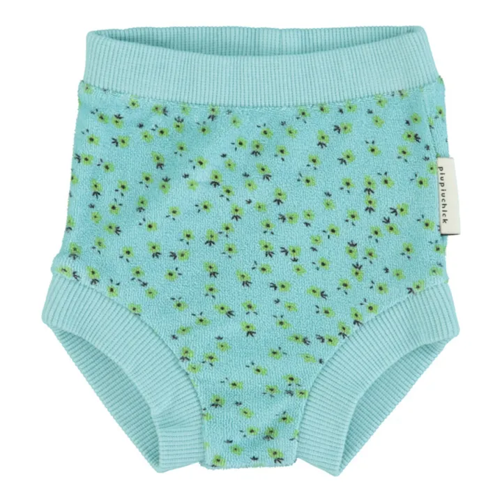 Piupiuchick Bloomer Eponge Fleur Coton Bio | Bleu