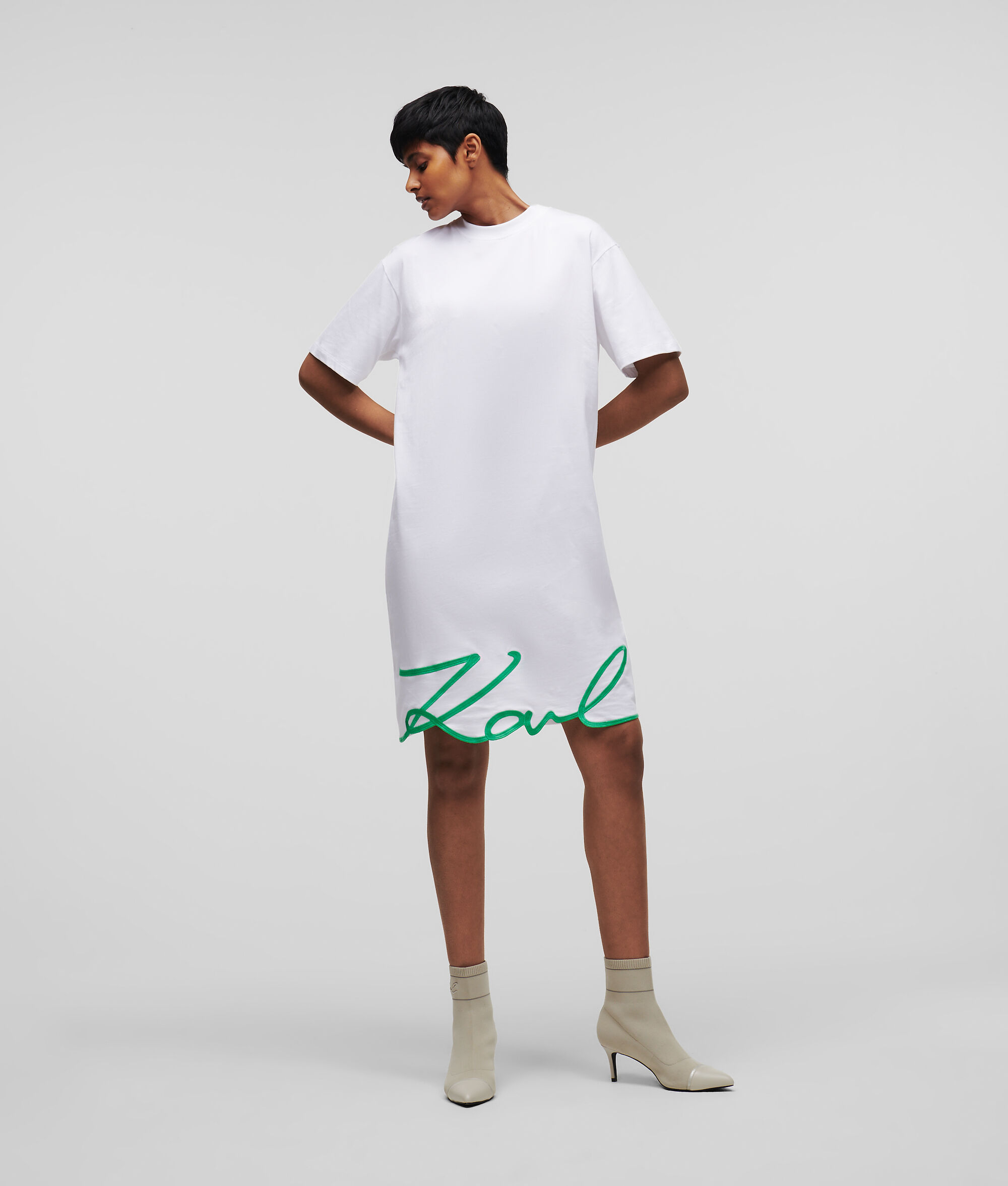 ROBE T-SHIRT À OURLET KARL SIGNATURE