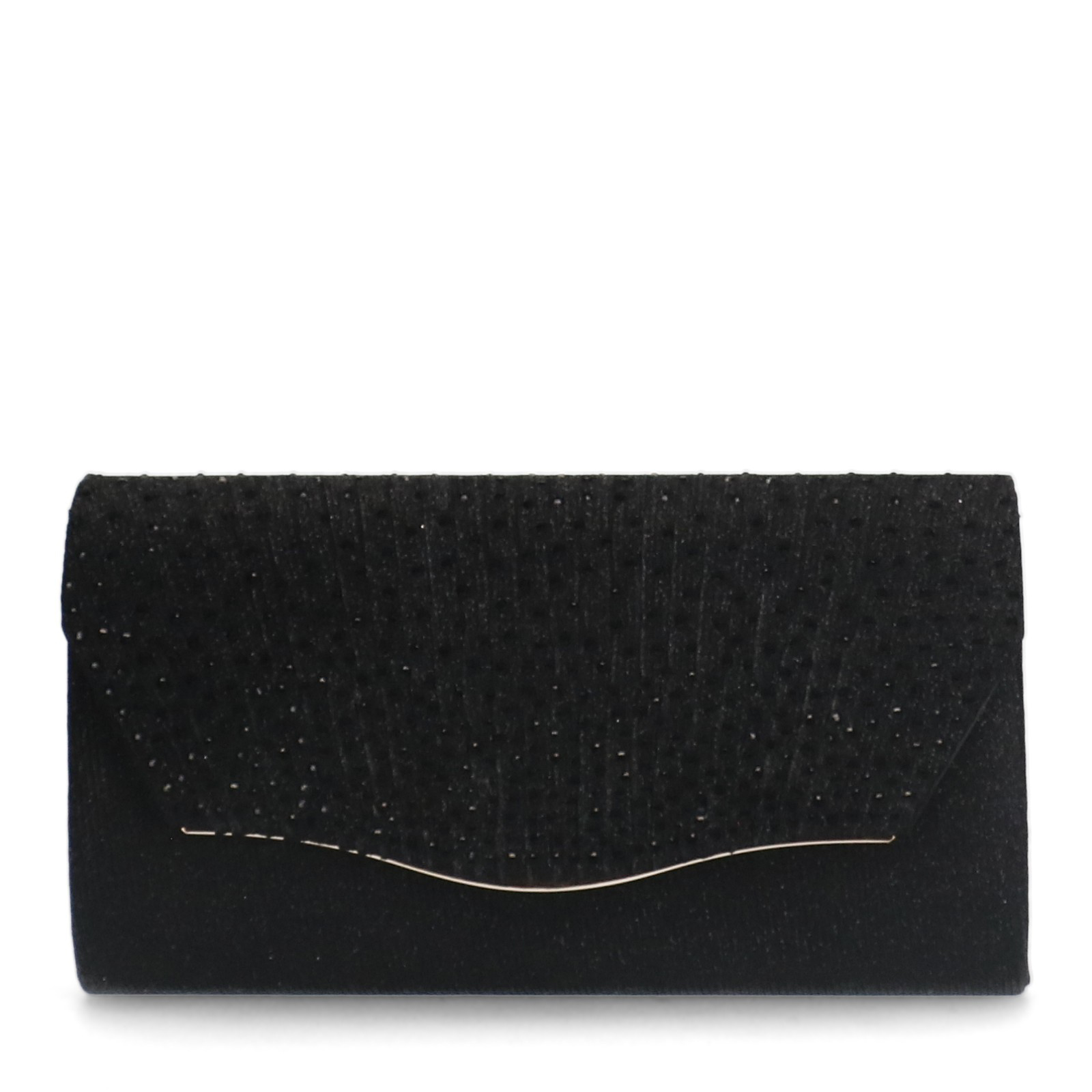 Zwarte glitter clutch