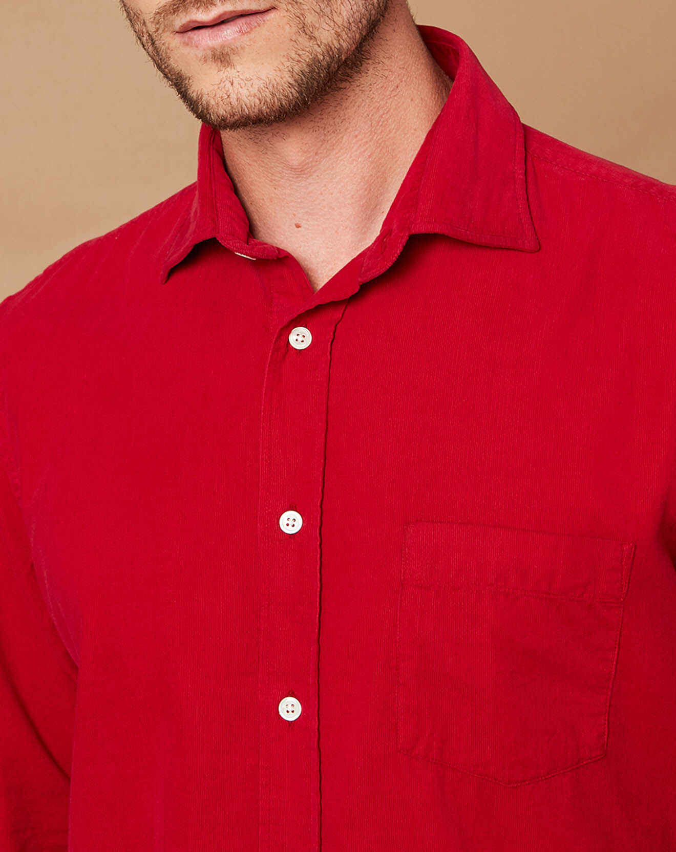 Hartford Chemise Regular Paul Pat rouge oxford