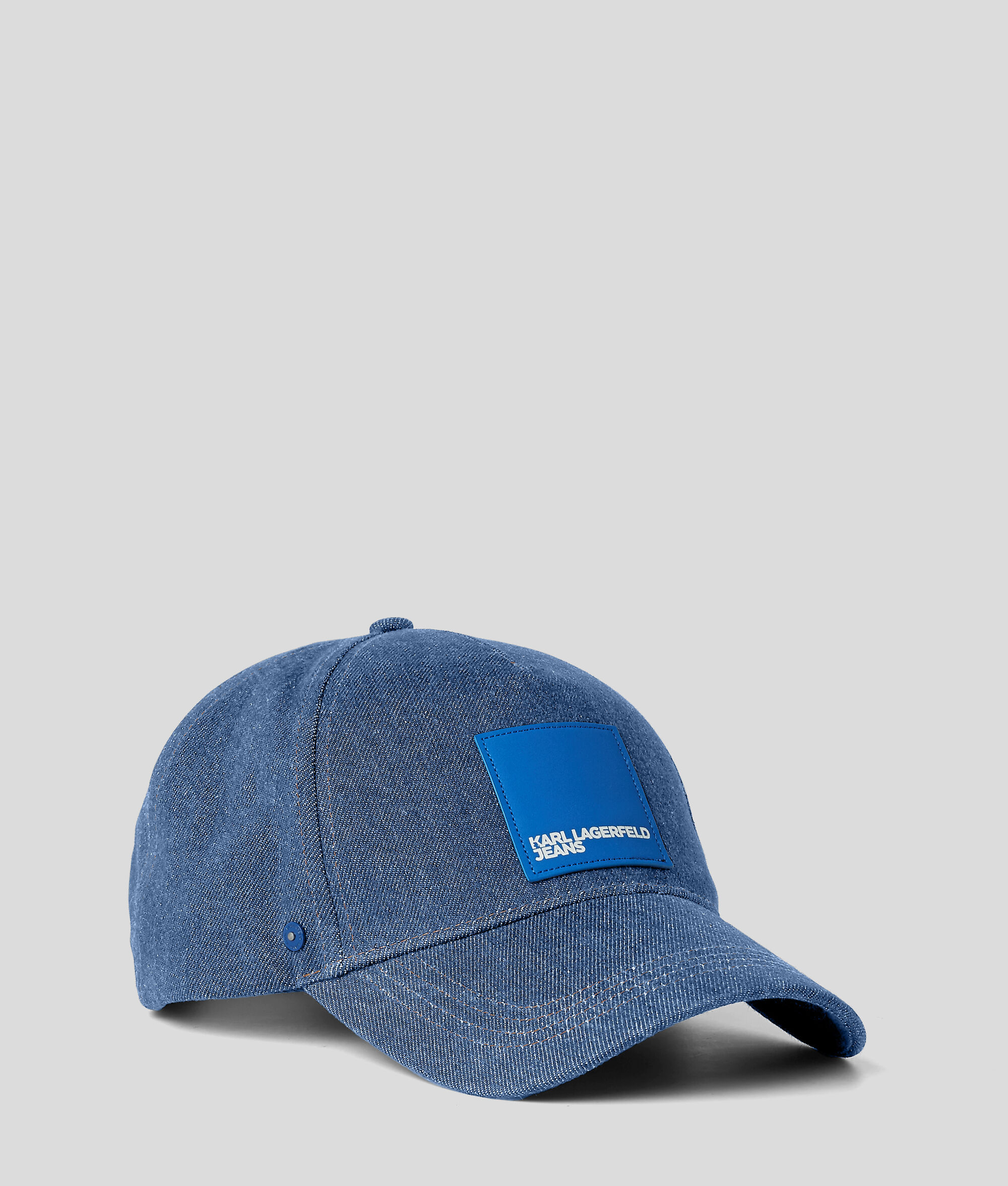 Casquette en denim avec logo KLJ